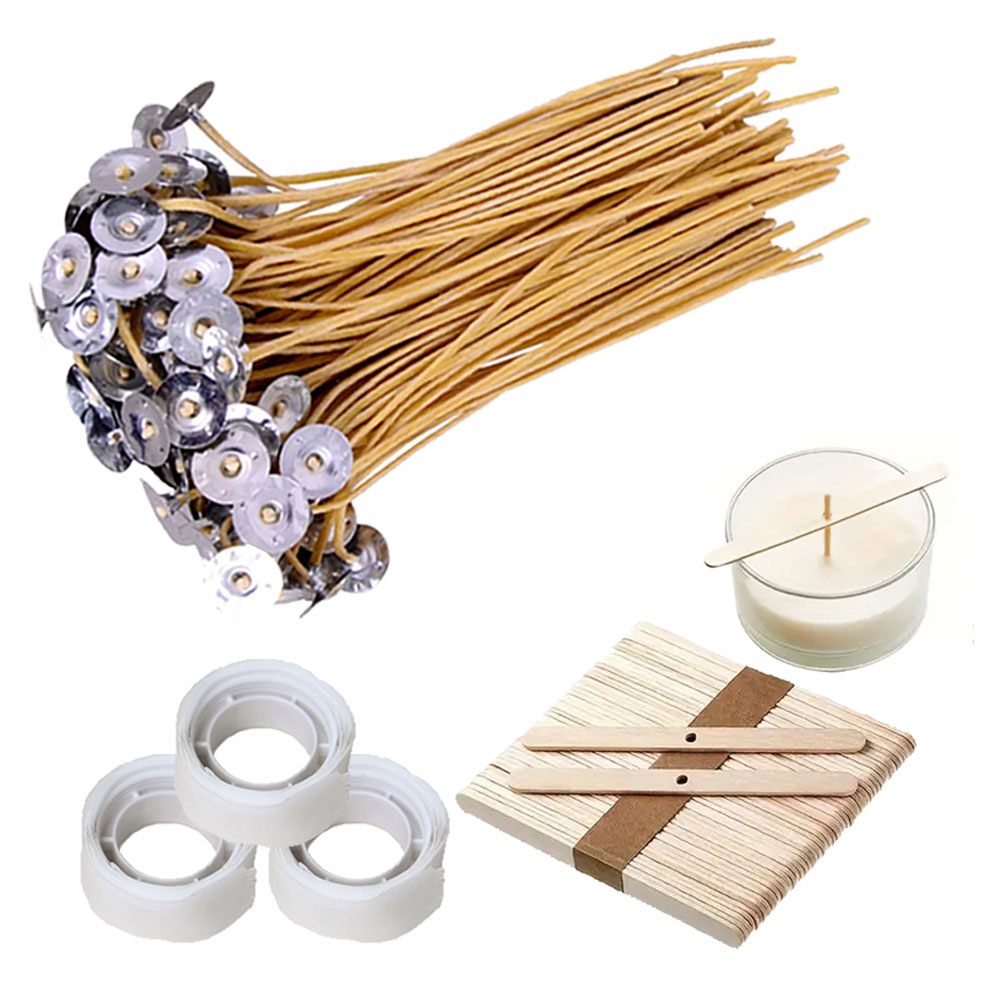 Luxury Candle Supplies Usa - 250 ชิ้นเทียนทําชุด Bee Wax Wick Single