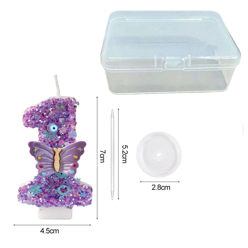 เทียนวันเกิดรูปผีเสื้อสีม่วงหม - Luxury Candle Supplies Usa บทวิจารณ์และราคา