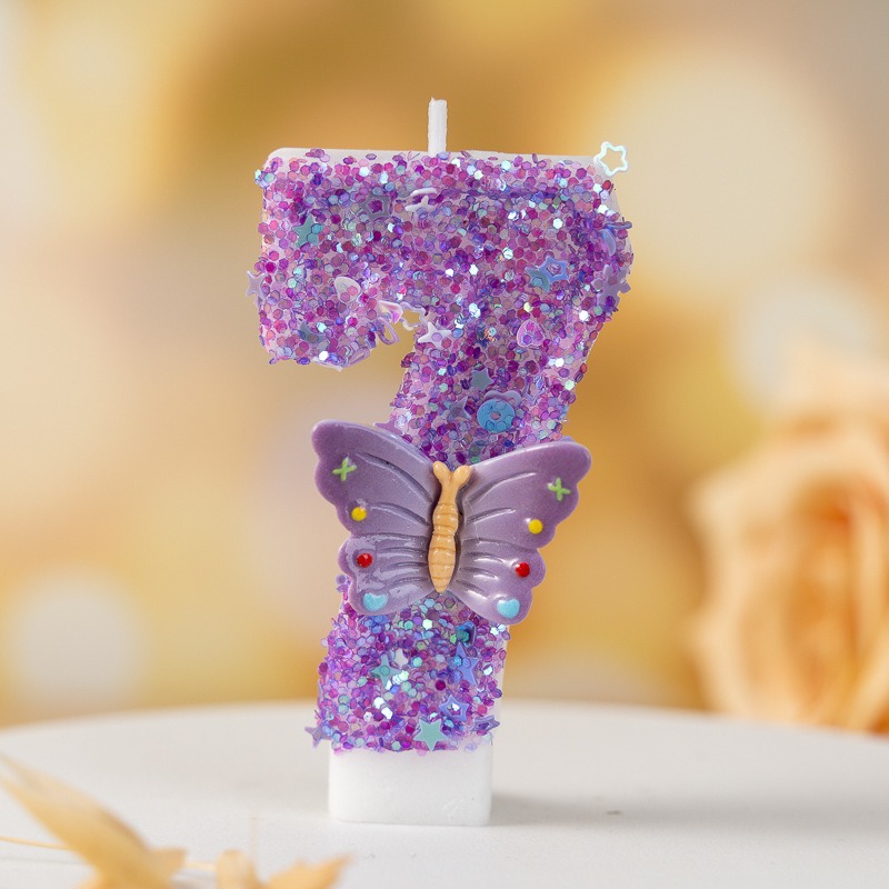 เทียนวันเกิดรูปผีเสื้อสีม่วงหม - Luxury Candle Supplies Usa บทวิจารณ์และราคา