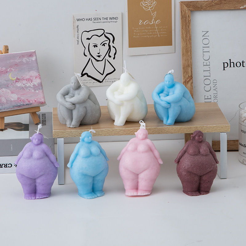 3D ผู้หญิงอ้วน/ชายภาพเทียนแม่พ - Candle Supplies Store บทวิจารณ์และราคา